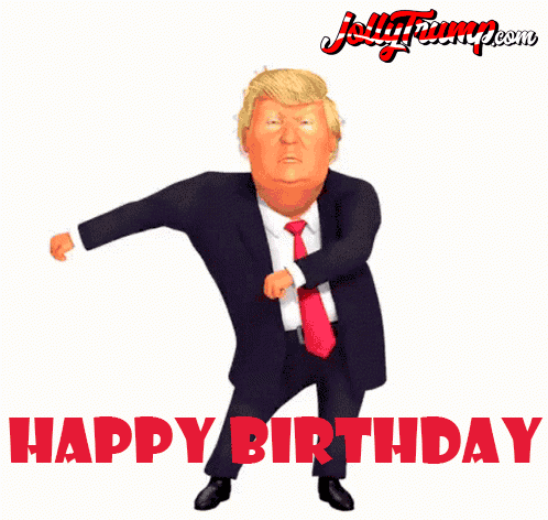 Donald Trump dancing Happy Birthday greetings